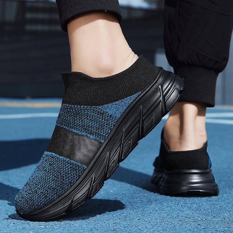 Women's Sandals Backless Walking Sneakers Summer Couple Slip On Mule Socks Shoes Closed Toe Slippers Men Clogs Over Sized