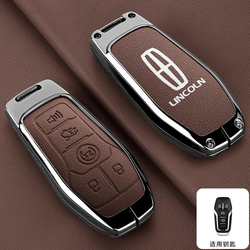 Zinc Alloy Car Key Housing Cover Bracket Protective Shell Key Housing For Lincoln MKC MKZ MKX MKT Corsair Nautilus Navigator zj5