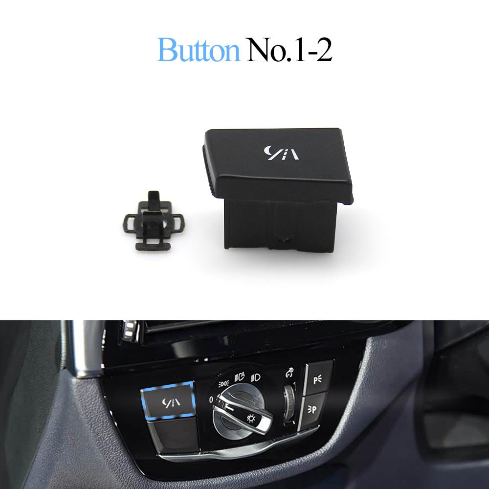 Car Front Dashboard Headlight Switch Rotary Knob Button Head Lamp Cover Panel For BMW 5 Series 6GT M5 G30 G31 G38 G32 F90