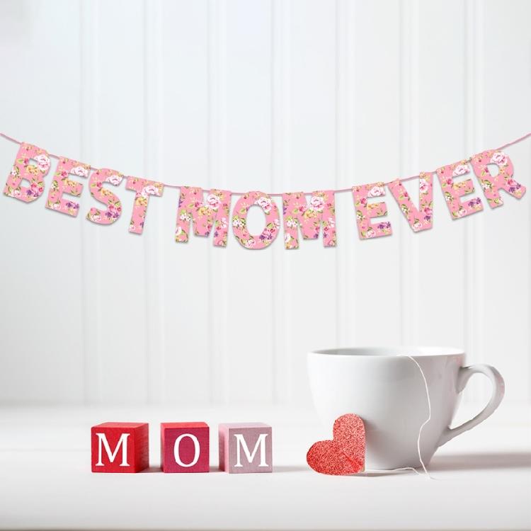 Mother’s Day Decoration Flag - Vibranted Color Bunting Supplies for Creating Celebration for Moms