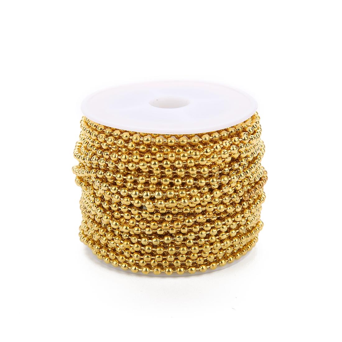 

10yards/lot 1.5/2/2.4mm Iron Ball Bead Link Chains Necklace Chain Accessories For DIY Jewelry Findings Supplies Jewelry Making Dia 1.5mm золотой