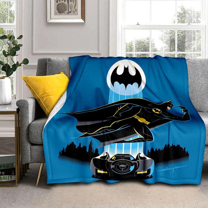 1pc Batman: The Dark Knight Cartoon Blanket,Portable Throw for Travel & Camping, All Season Cozy Blanket,Ideal Gift