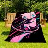 1PC Mew Artwork Pokemon Outdoor Blanket Lightweight Flannel, Soft & Warm, All-Season Use for Sofa, Outdoor, Camping, Living Room, Office35