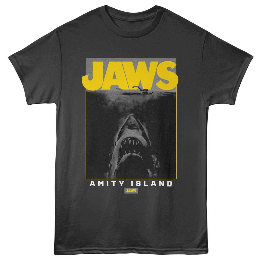Jaws 70 s Movie Coming From The Deep Amity Island Men s T Shirt XXXL