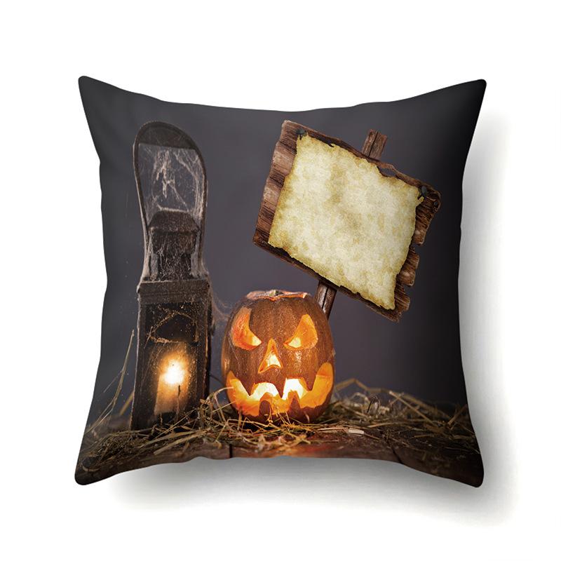 Halloween Pillowcase Car Waist Pillow Pumpkin Sofa Cushion Cover Office Home Living Room Pillowcase