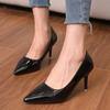 Fashion Red High Heels for Women's Sexy Fine Heel Pumps Fashion Party Plus Size 43 Pointed Toe Wed Shoes Patent Leather Dress High Heels
