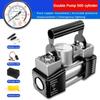 180W Car Tire Inflation Pump Electric Metal Dual Cylinder Gas Pump Portable Car Mounted Inflation Pump