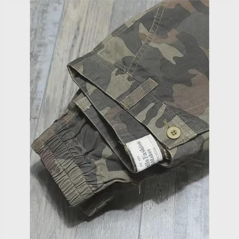Men's Trendy Camouflage Nine-Point Overalls - 2023 Spring/Summer Korean Style