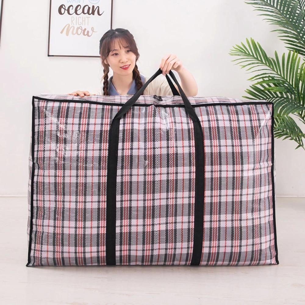 Extra large hand-held folding travel bag thickening large capacity waterproof luggage storage bag, moving packing  woven bag