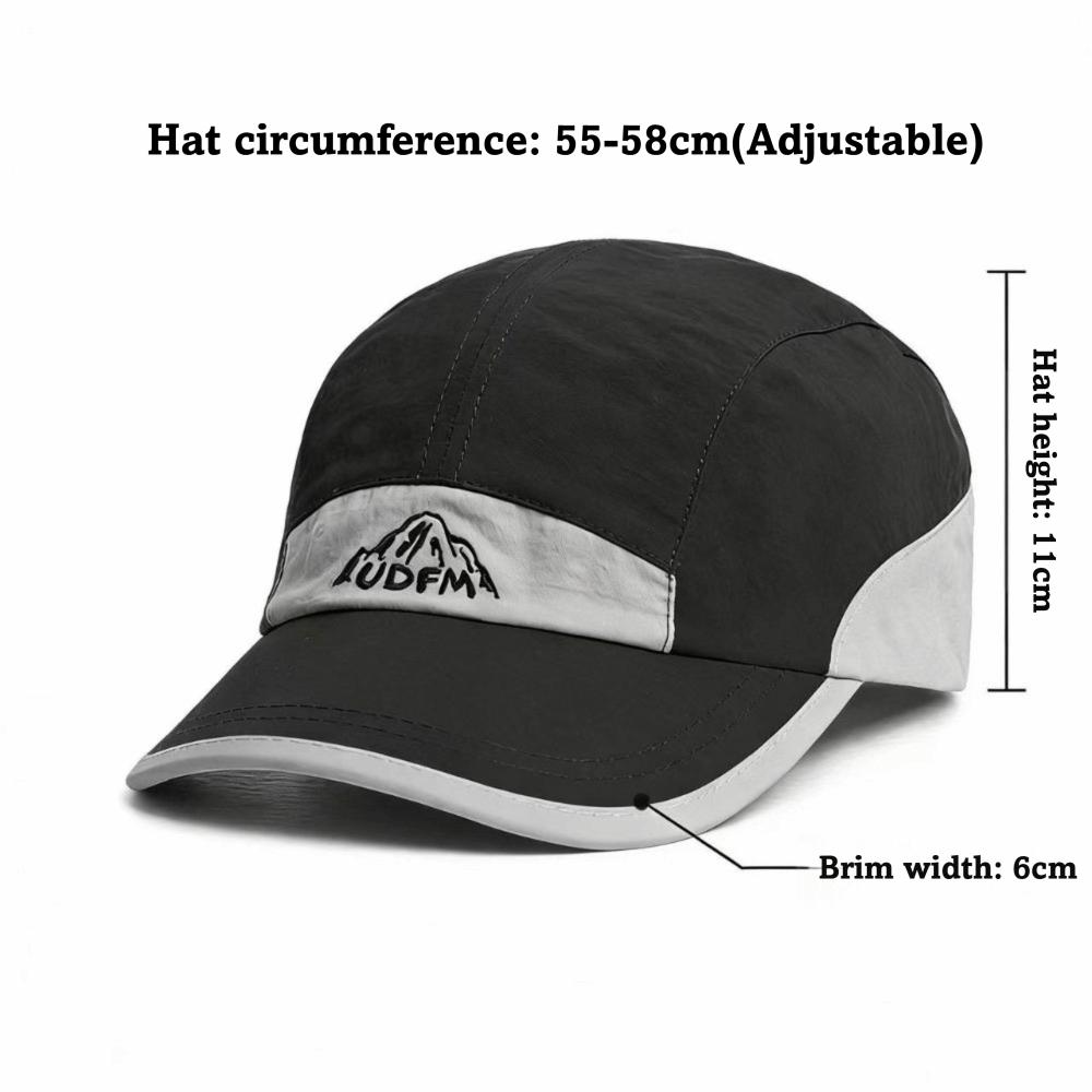 Versatile Casual Baseball Cap Adjustable Soft Top Quick-Dry Hat Breathable Embroidered Sun Visor Cap Unisex