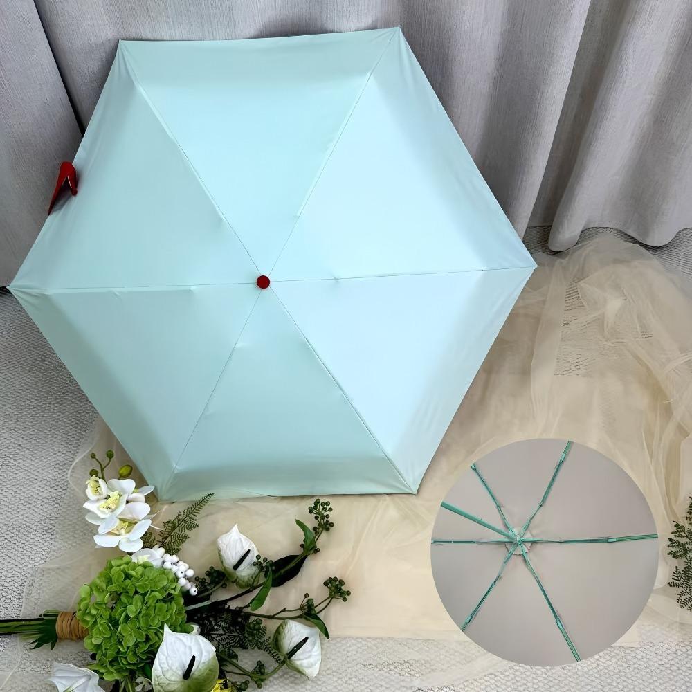 Dual Use Sun Rain Umbrella Portable Manual Umbrella Compact Sun Shade Umbrella Beach