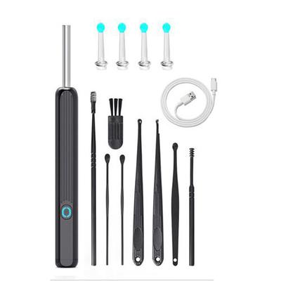 WiFi Visible Wax Elimination Spoon USB HD Load Otoscope Cleaner Removal+8 PCS Auxiliary Tools