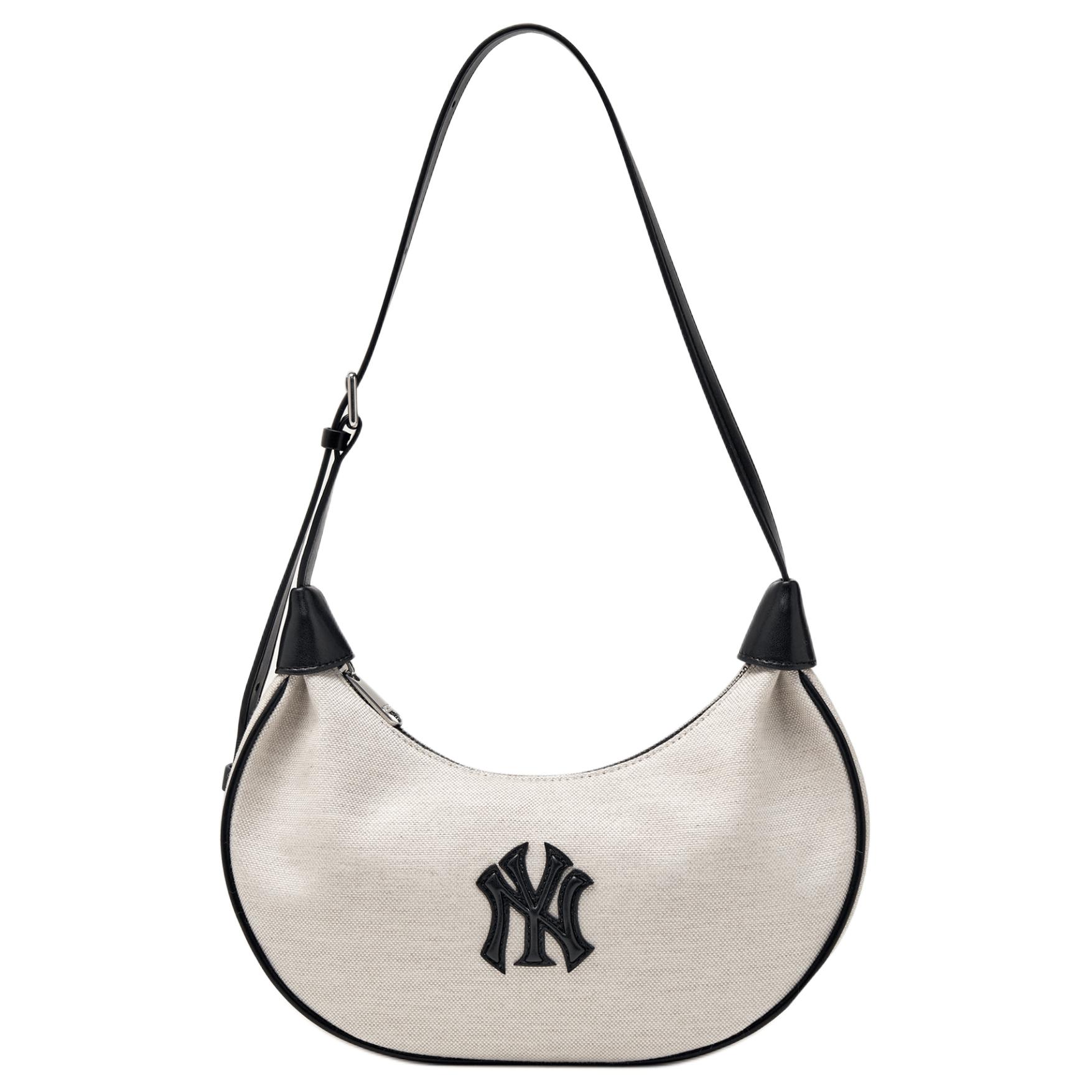 MLB New York Yankees Vintage Atmosphere Embossed Patch Shoulder Bag Unisex Shoulder Bag White 3ABQB016N-50IVS Basic Set Bag 15190₽
