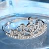 Step Into Silver Jewelry Crown Ring Ring Women'S Zircon Diamond Ring