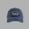 Washed retro hat women's new cartoon animal embroidered baseball cap sweet sunshade duck tongue