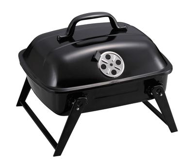 Fogão para Churrasco Captain Stag, Grelha, Forno, Fogueira, Grelha Defumadora para Churrasco, Mini, com Tampa, Preto, UG-61
