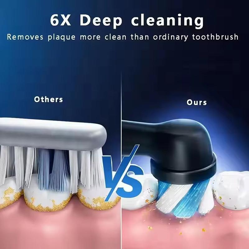 Electric Toothbrush Rechargeable Rotary Cleaning Teeth Brush  With 4 Soft Brush Heads 5 Modes Waterproof IPX7 Adult Toothbrush