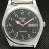 REFURBISHED VINTAGE SEIKO 5 AUTO 6309A JAPAN MENS ARABIC BLACK WATCH a298957-2