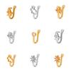 Retro Copper U-Shape Adjustable Zircon Nose Clip Jewelry