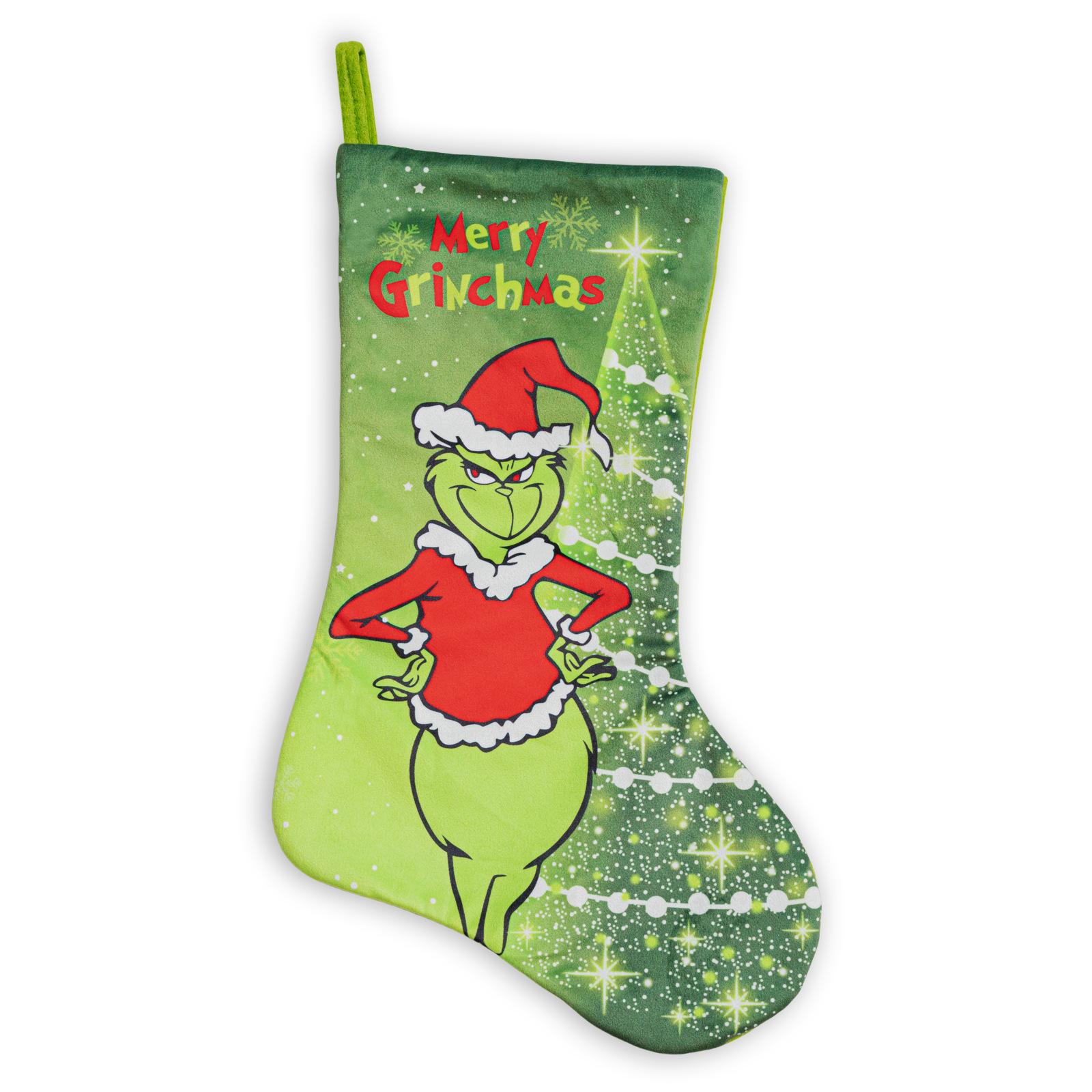 Grinch Green Fur Monster Christmas Stocking & Tree Ornament