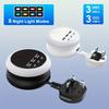 6-Port USB Charging Hub with 3Prong Plug, 3 USB-A 3 USB C Outlets, Retractable 1.2 M Cord, LED Night Light for Desk Travel