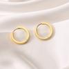 European and American Fashion Earrings, Earrings, Men's Round Large Circle Ear Buckles, Stainless Steel Earrings, Hand-polished Temperament