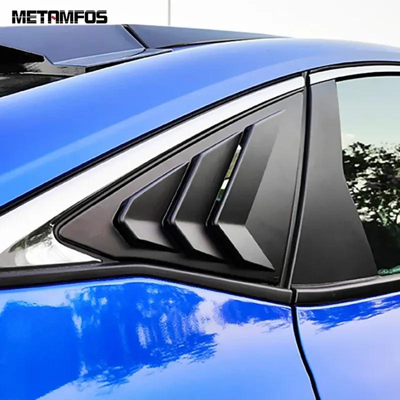 Rear Window Side Vent Louver Shutter Cover Trim For Honda Civic 11th Integra Sedan   2024 2025 Carbon Fiber Accessories
