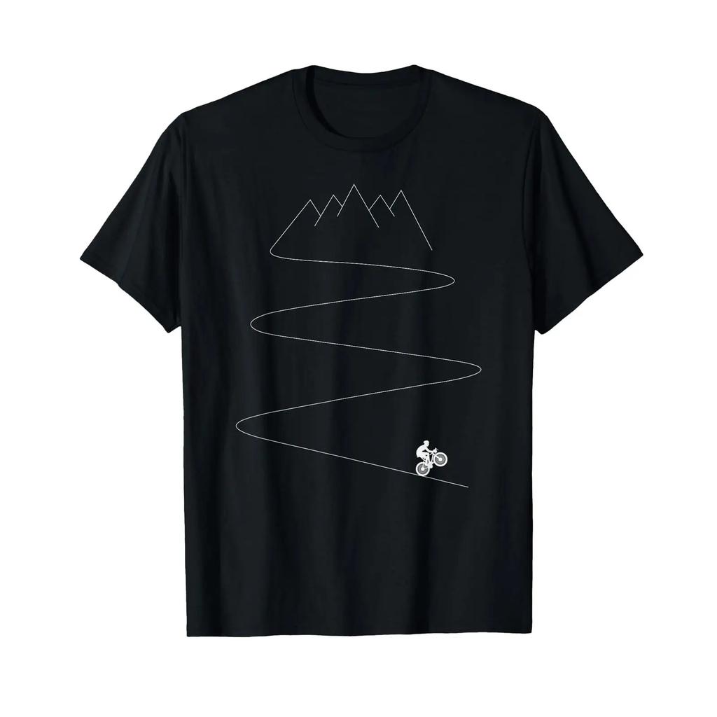 Mountain Bike T Shirt Single Track Downhill Biking Biker Vintage Versatile Casual Designer Clothes Stylish Slightly