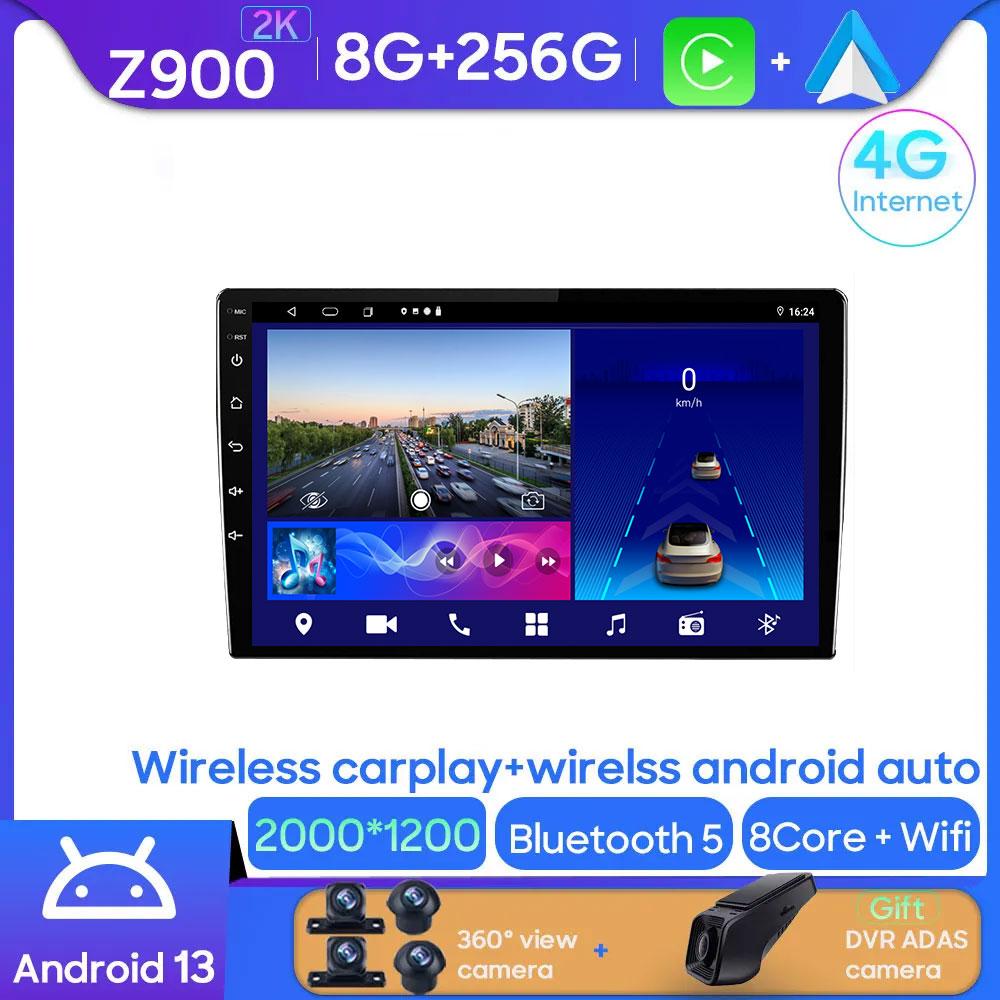 Universal Android Multimedia For Car Stereo CPU Radio QLED Player Navigation Carplay Auto 5G BT Cam