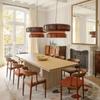 Modern restaurant LED pendant light colorful circular glass pendant light living room bedside home decoration lighting fixtures