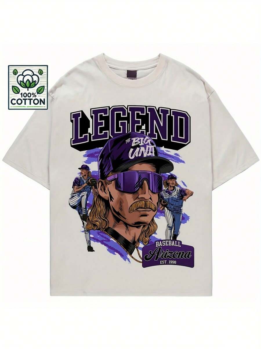 Vintage 90s Randy Johnson The Big Unit Baseball Legend TShirt  Unisex Retro Graphic Tee With S