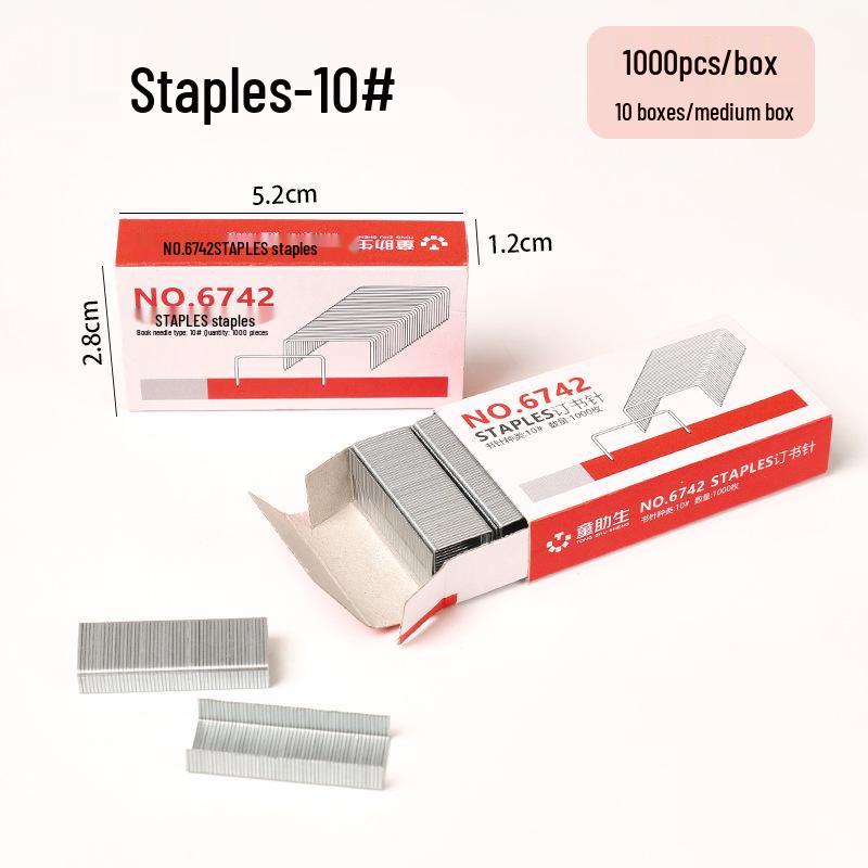 Thickened No. 10 Staples for Small Office, Box of 1000 Pieces