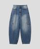 Awosijeu Jet Curved Denim Pants - Medium Blue