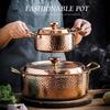Naijiang 3-Layer Hammered Stainless Steel Deep Soup Pot