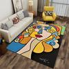 Colorful Abstract Faces Design Rug Non-slip rug suitable for living room and bedroom sofas.