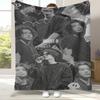 SUGA Agust D Kpop B-BTS Flannel Blanket,Ultra Soft Warm Plush Throw for Home Bedroom Bed Sofa Cover Office Camping Picnic Gift