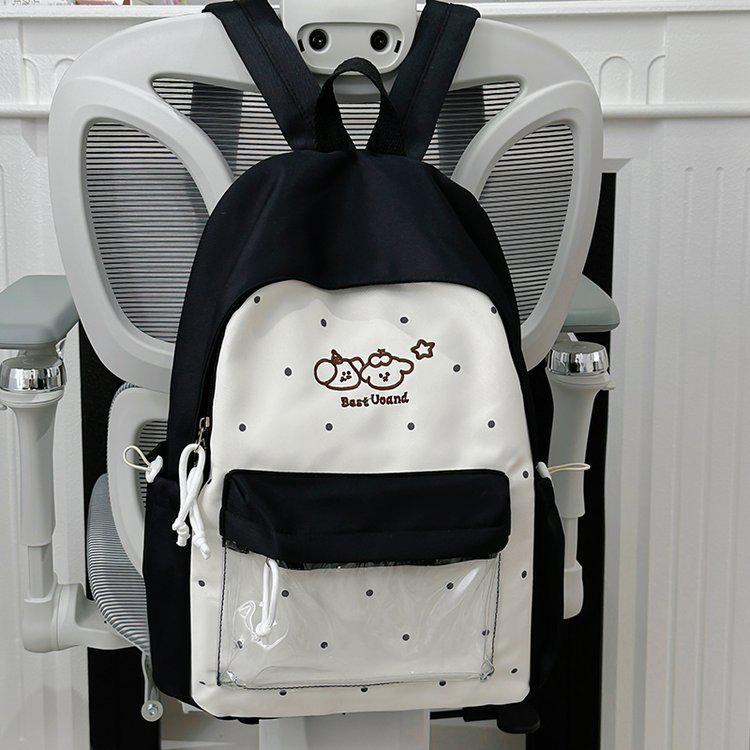 Large Capacity Japanese Style Backpack - Lightweight, Cute Cartoon Design for Female Students