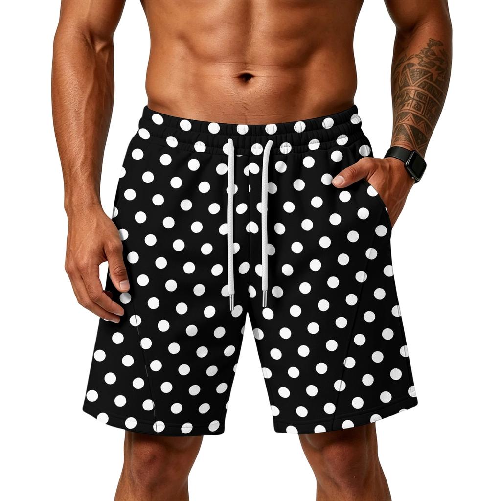 Mens Loose Fit Layer Shorts with Pockets Drawstring Waist Athletic Training Workout Gym Beach Shorts for Everyday Wear