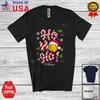 Custom Name Ho3 Amusing Christmas Candy Canes Softball Player Team T-Shirt