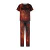 Print Cute Family Set Pajamas, Home Clothes, Family Set short Sleeve Top Pants Set