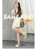 2025 Summer Women's Korean Style White Mesh One-Step Sandals - Versatile Hollow Half Slippers