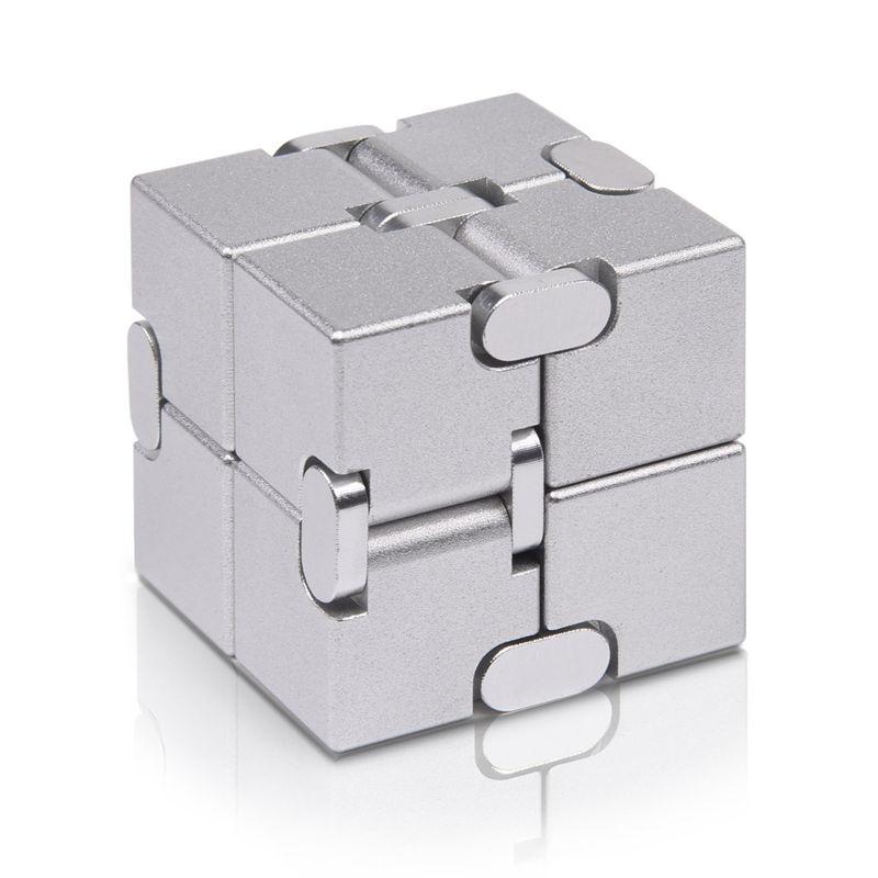 Metal Infinity Cube Fidget Toy Stress Anxiety Relief Sensory Toys Gift for Adults GZW
