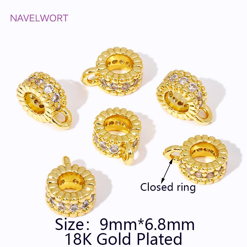 18K Gold Plated Hinged Necklace Enhancer,For Jewelry Making Supplies Pendant Bail Clasps Connector Fastener DIY Accessories