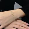 Elegant Tennis Bracelet Featuring Roman Geometric Design with Zirconia Stones, Perfect for Women. A Trendy Goth Accessory, Fully Adorned with Marquise