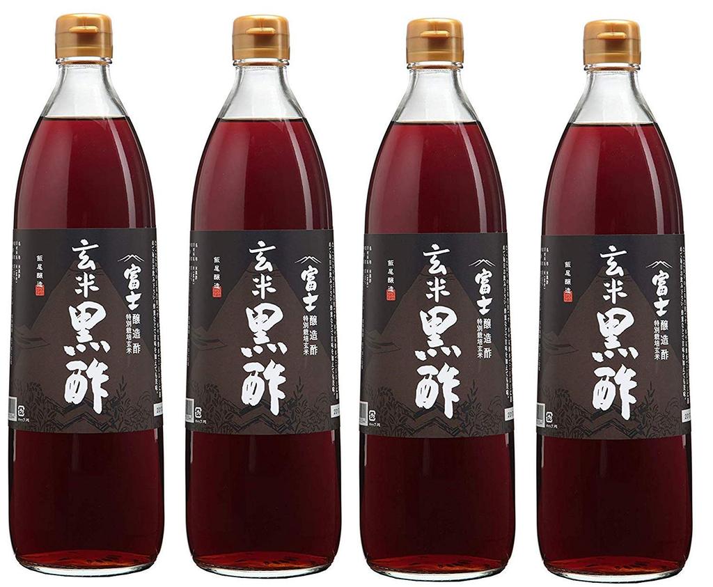 Iio Jozo Fuji Vinegar Fuji Brown Rice Black Vinegar 900ml X 4 Sets