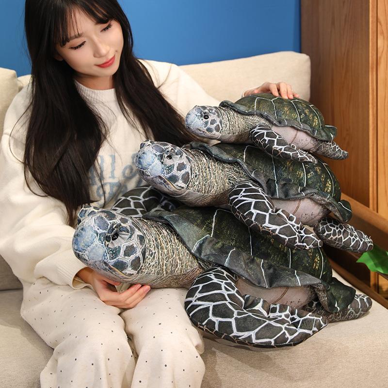 Cartoon Simulation Turtle Doll Plush Toy Aquarium Big Turtle Doll Children'S Doll Birthday Gift