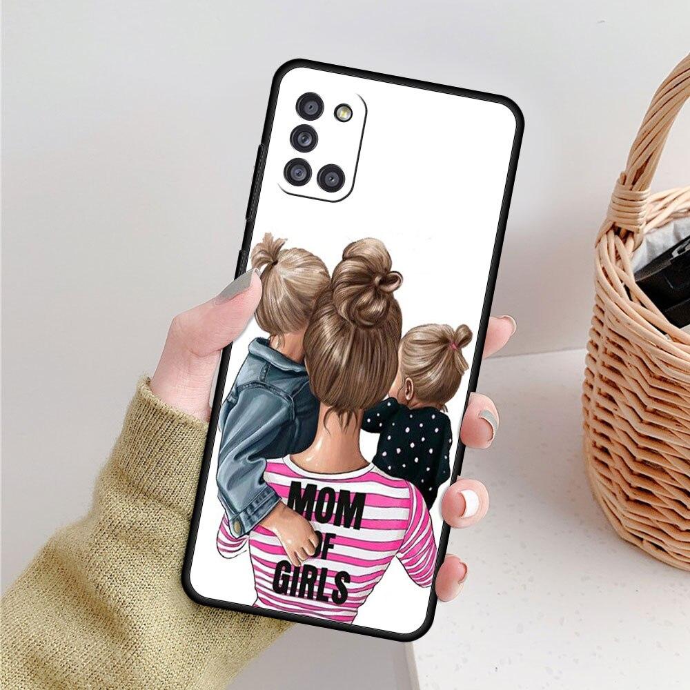 Cell Fundas Woman Girl Super Mom Baby Coque For Samsung A12 A71 A52 A72 A32 4G A02s A31 A41 A21s A51 A22 A52s 5G A13 A23 A73