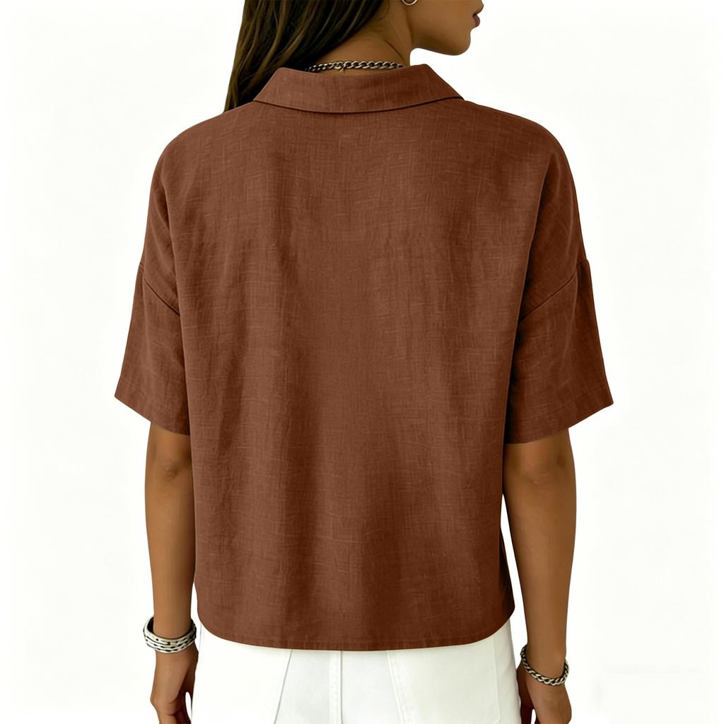 Womens Spring Tops Casual Button Down Blouse Summer Shirts for Women Loose Fit Lightweight Womens Summer Shirts