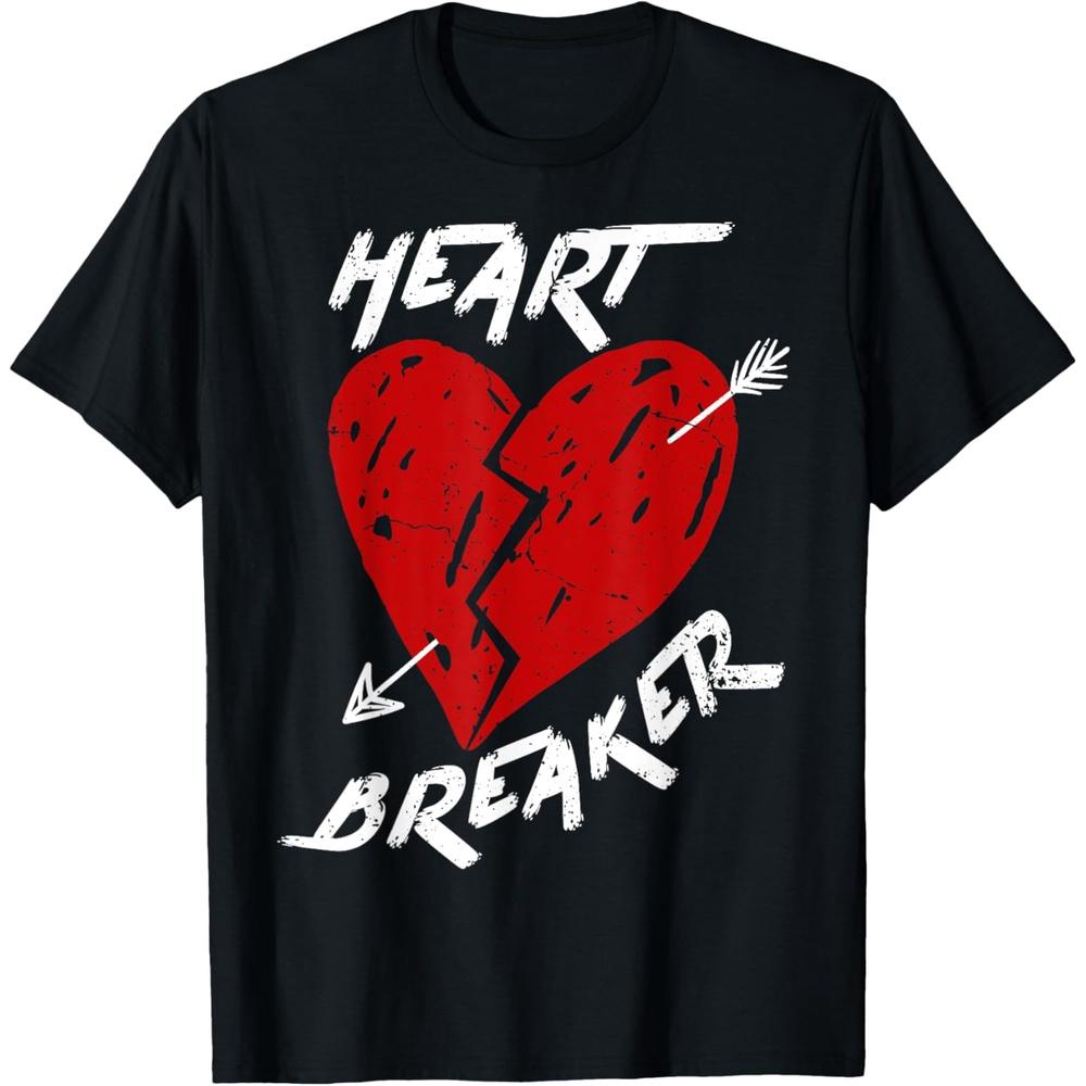 Heart Breaker Valentines Day Heartbreaker Cotton Men T Shirt S чёрный