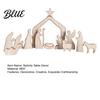 Christian Christmas Ornaments Nativity Table Decorations Wooden Scene Sculpture Stable Baby Wood Crafts Saint And Animal Figurines for Holiday Party